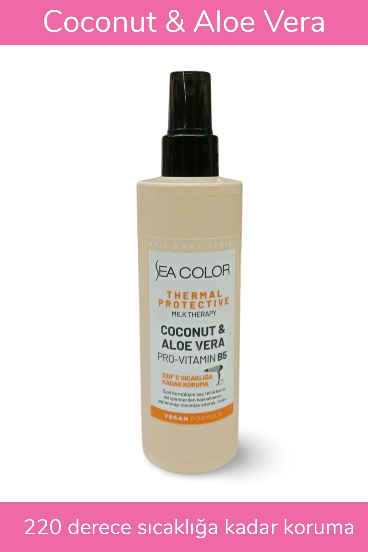 Yüksek Saç Teli Koruma Özellikli Fön Suyu Coconut - Aloe Vera - Provitamin B5 220ml - Just Cheap Store Görsel 3