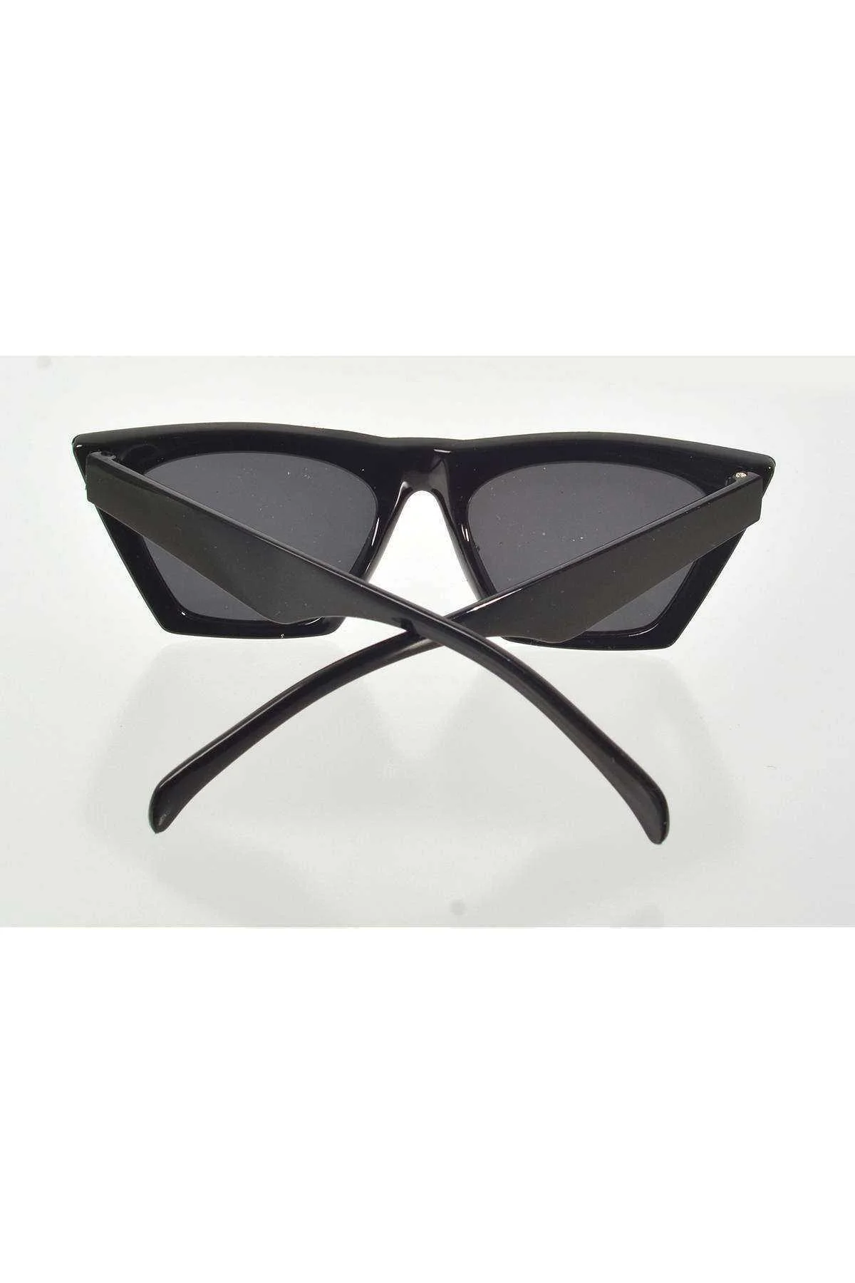 Siyah Çerçeve Cat Eye Kadın Güneş Gözlüğü - Moda Gözlük - Just Cheap Store Görsel 4