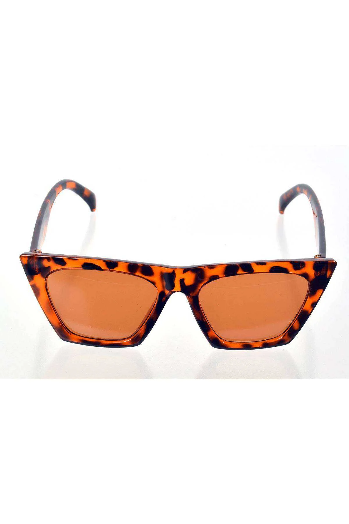 Leopar Çerçeve Cat Eye Kadın Güneş Gözlüğü - Moda Gözlük - Just Cheap Store Görsel 5
