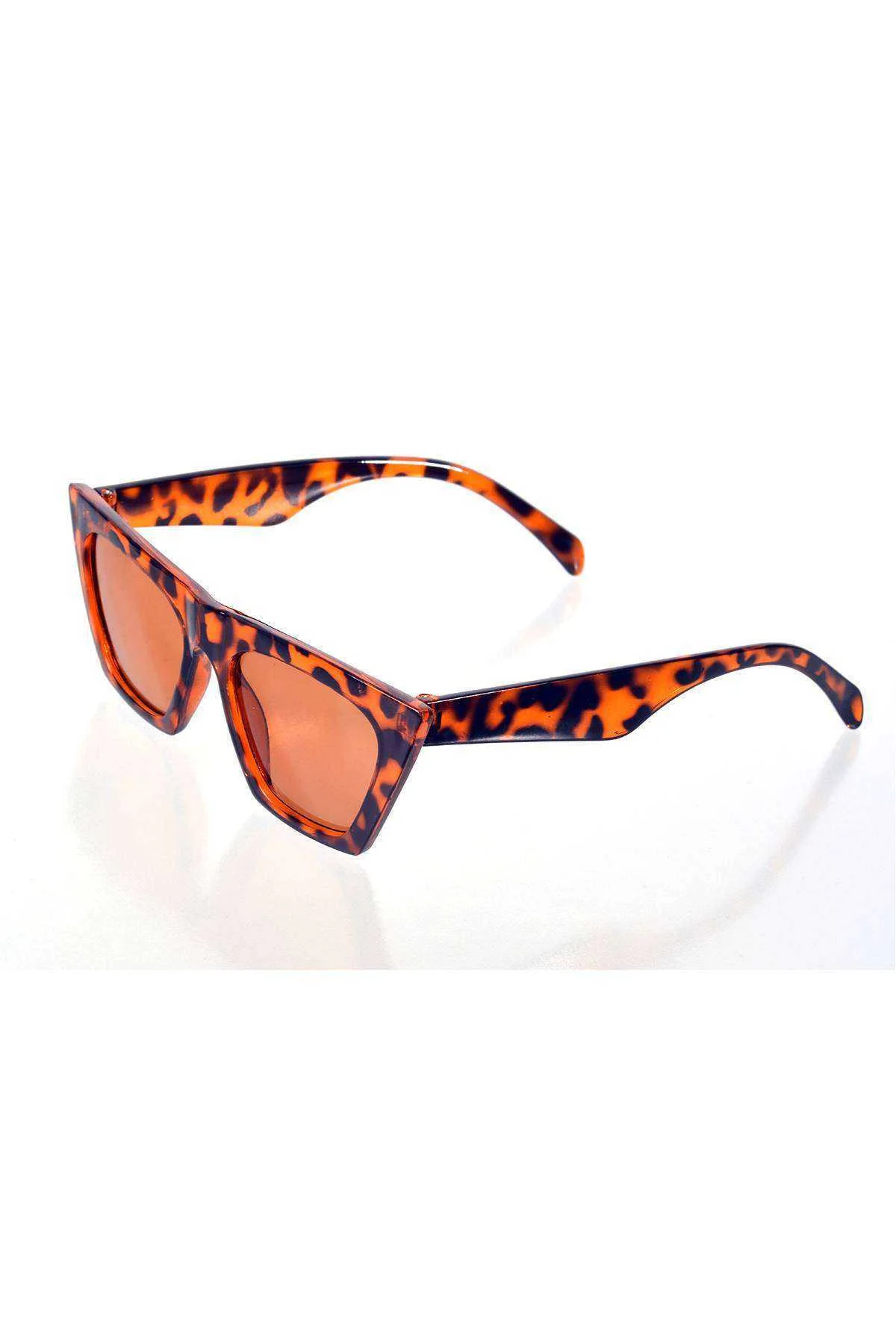 Leopar Çerçeve Cat Eye Kadın Güneş Gözlüğü - Moda Gözlük - Just Cheap Store Görsel 3