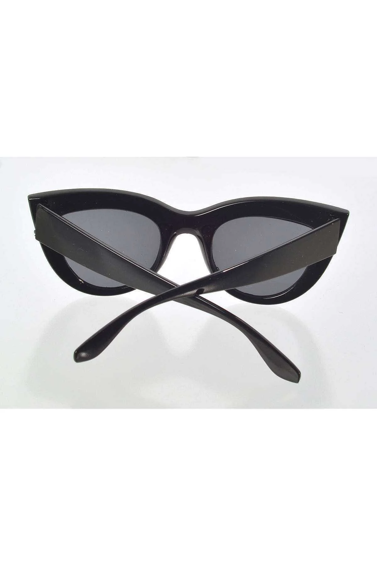 Siyah Çerçeve Cat Eye Kadın Güneş Gözlüğü - Moda Gözlük - Just Cheap Store Görsel 4