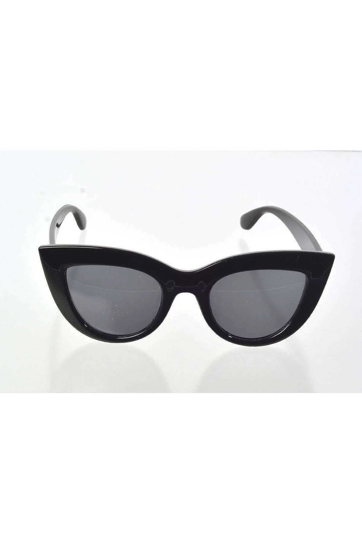 Siyah Çerçeve Cat Eye Kadın Güneş Gözlüğü - Moda Gözlük