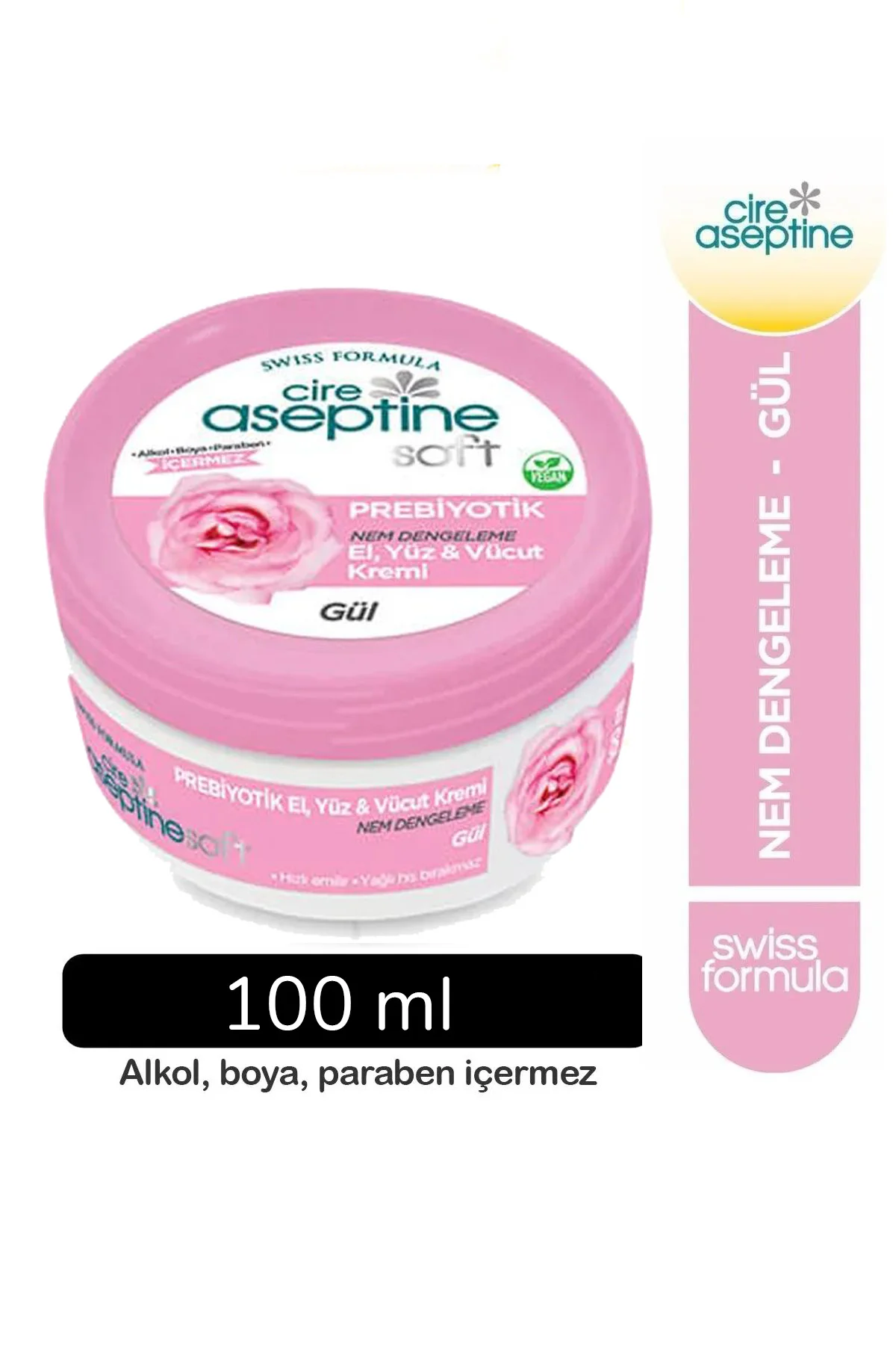 Cire Aseptine Soft Gül Özlü Nem Dengeleyici , Besleyici Prebiyotikli Krem 100 ml - Just Cheap Store Görsel 4