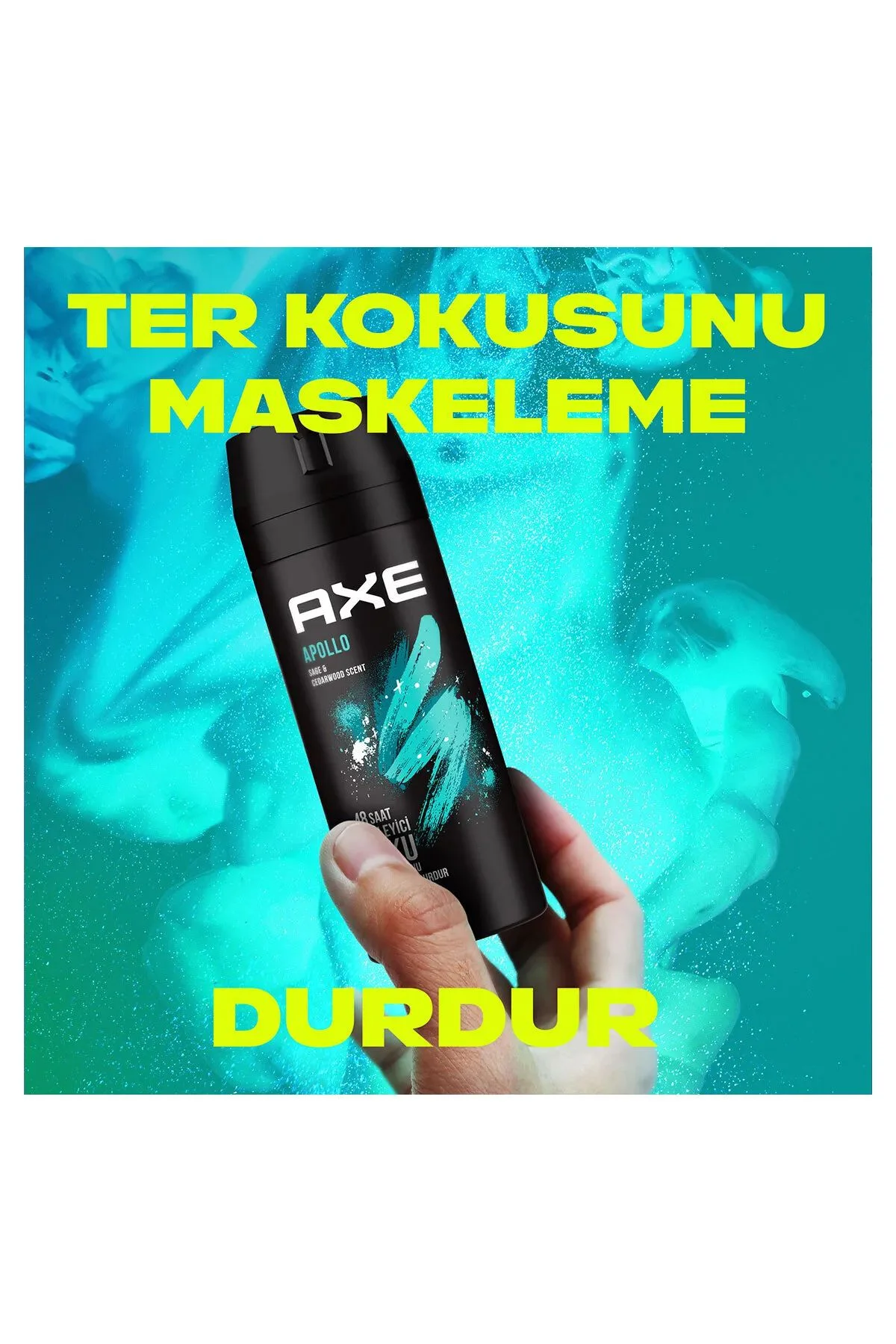 2 Adet Axe Erkek Sprey Deodorant Apollo 48 Saat Etkileyici Koku Vücut Spreyi 150 ml - Just Cheap Store Görsel 3