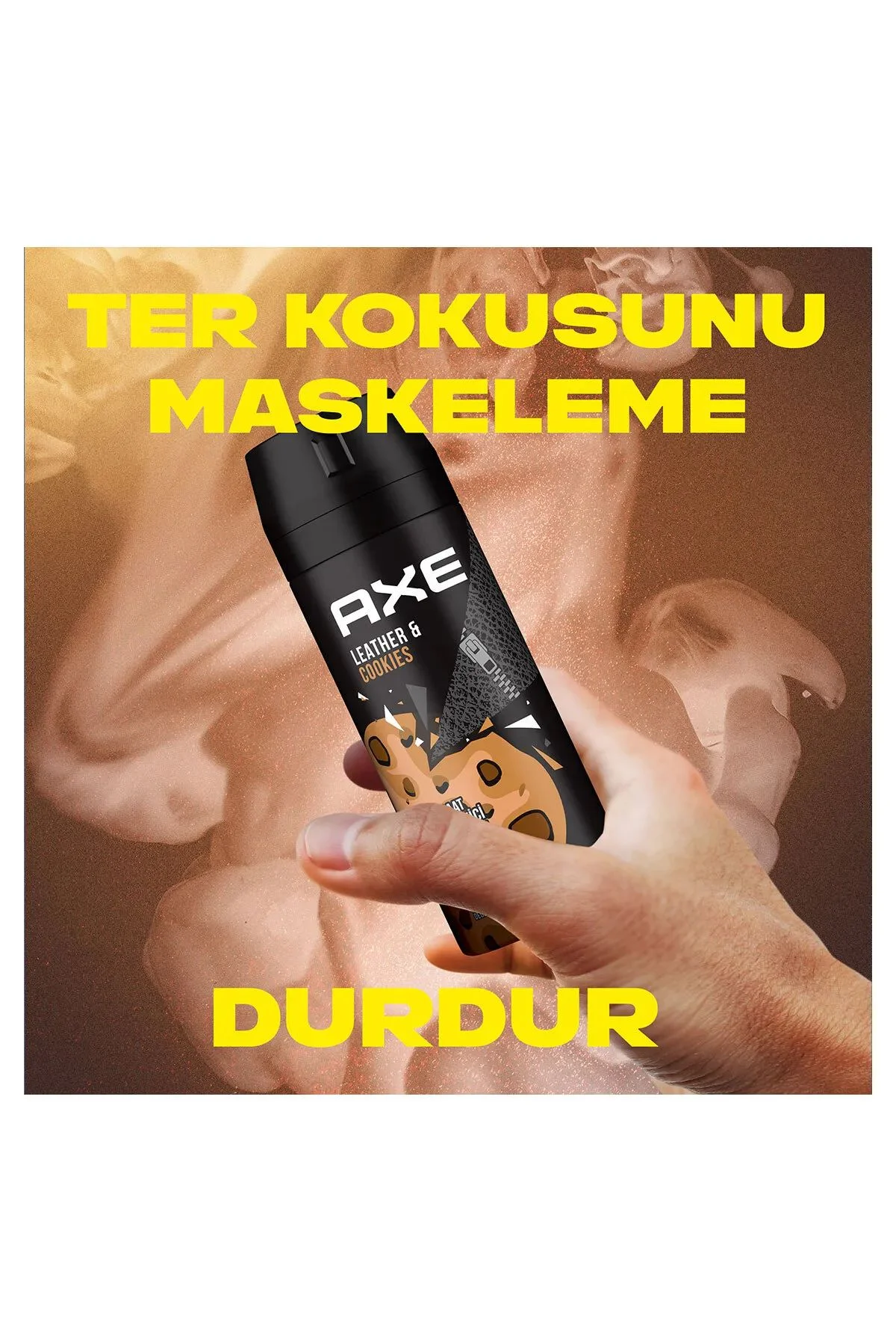 3 Adet Axe Erkek Sprey Deodorant Leather &amp; Cookies 48 Saat Etkileyeci Koku 150 ml - Just Cheap Store Görsel 3