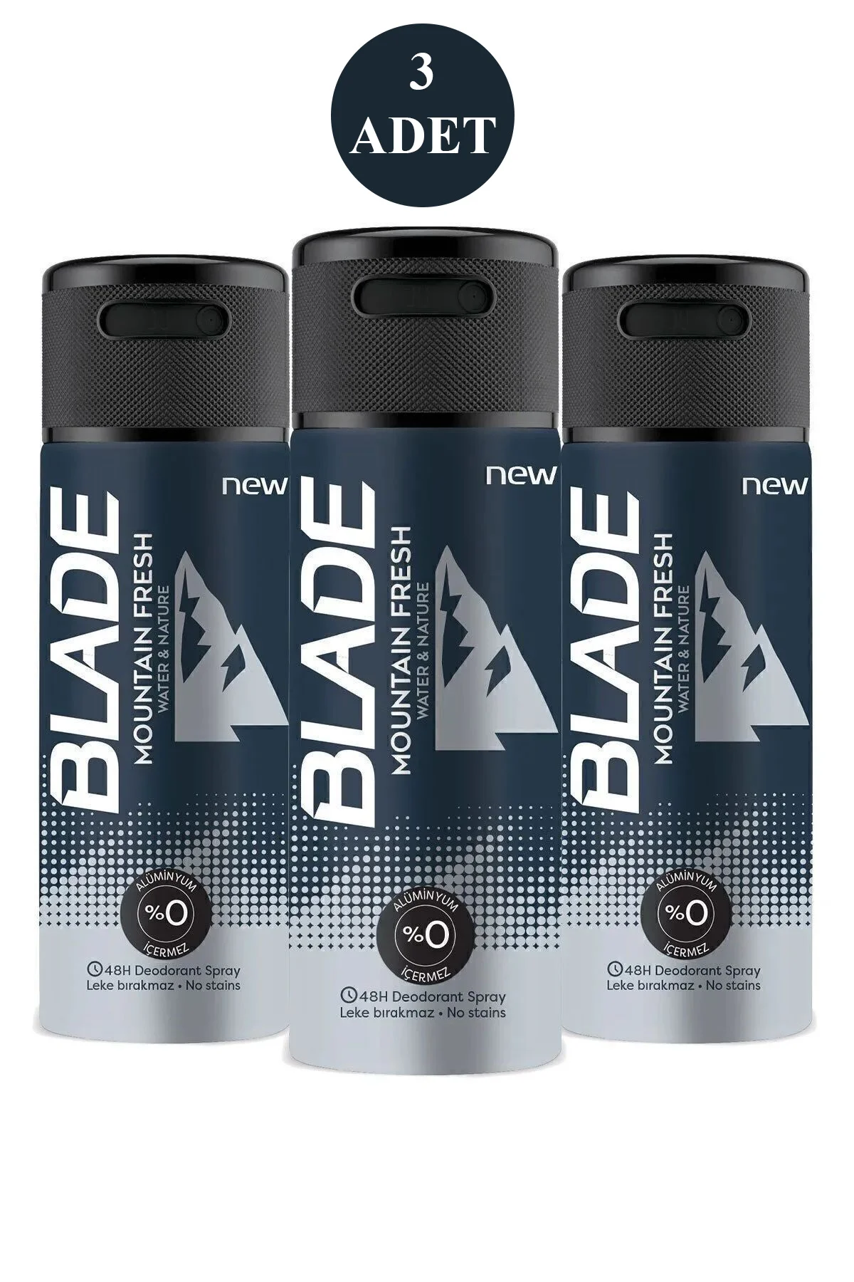 3 Adet Mountain Fresh Erkek Deodorant 150ml Leke Bırakmaz - Just Cheap Store Görsel 2