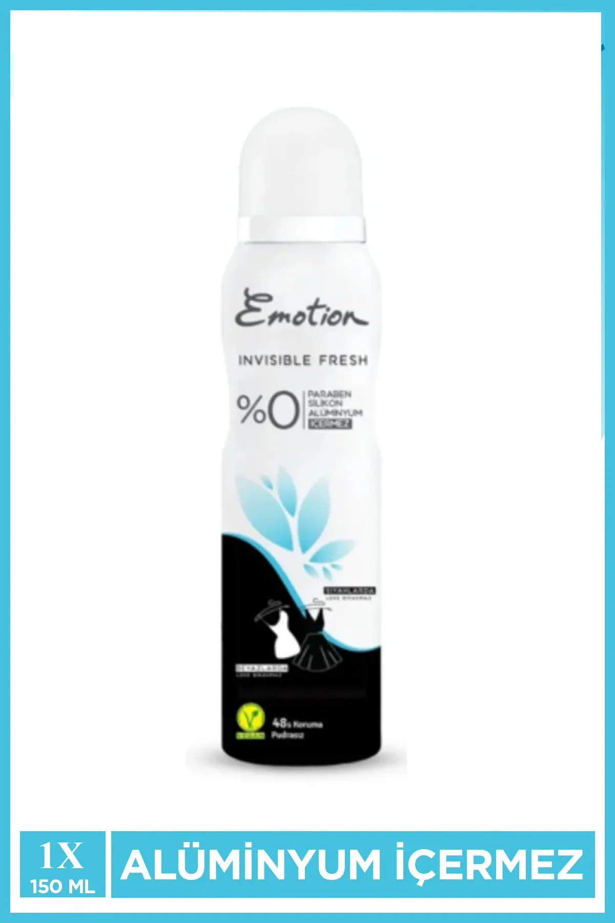 Emotion Invisible Fresh Black &amp; White Kadın Deodorant 150ml Vegan, Leke Bırakmaz - Just Cheap Store Görsel 2