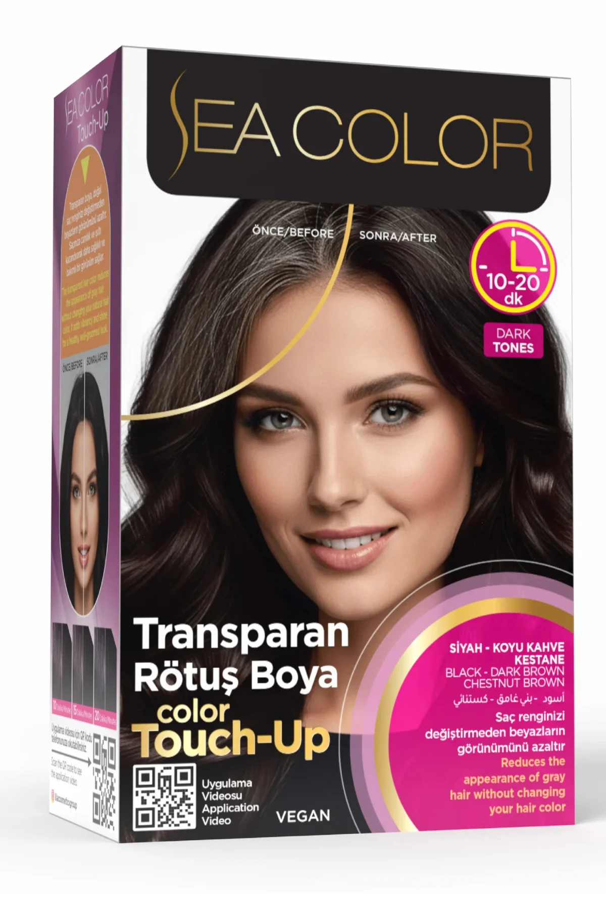 Transparan Rötüş Boyası Siyah Koyu Kahve Kestane - Just Cheap Store Görsel 4