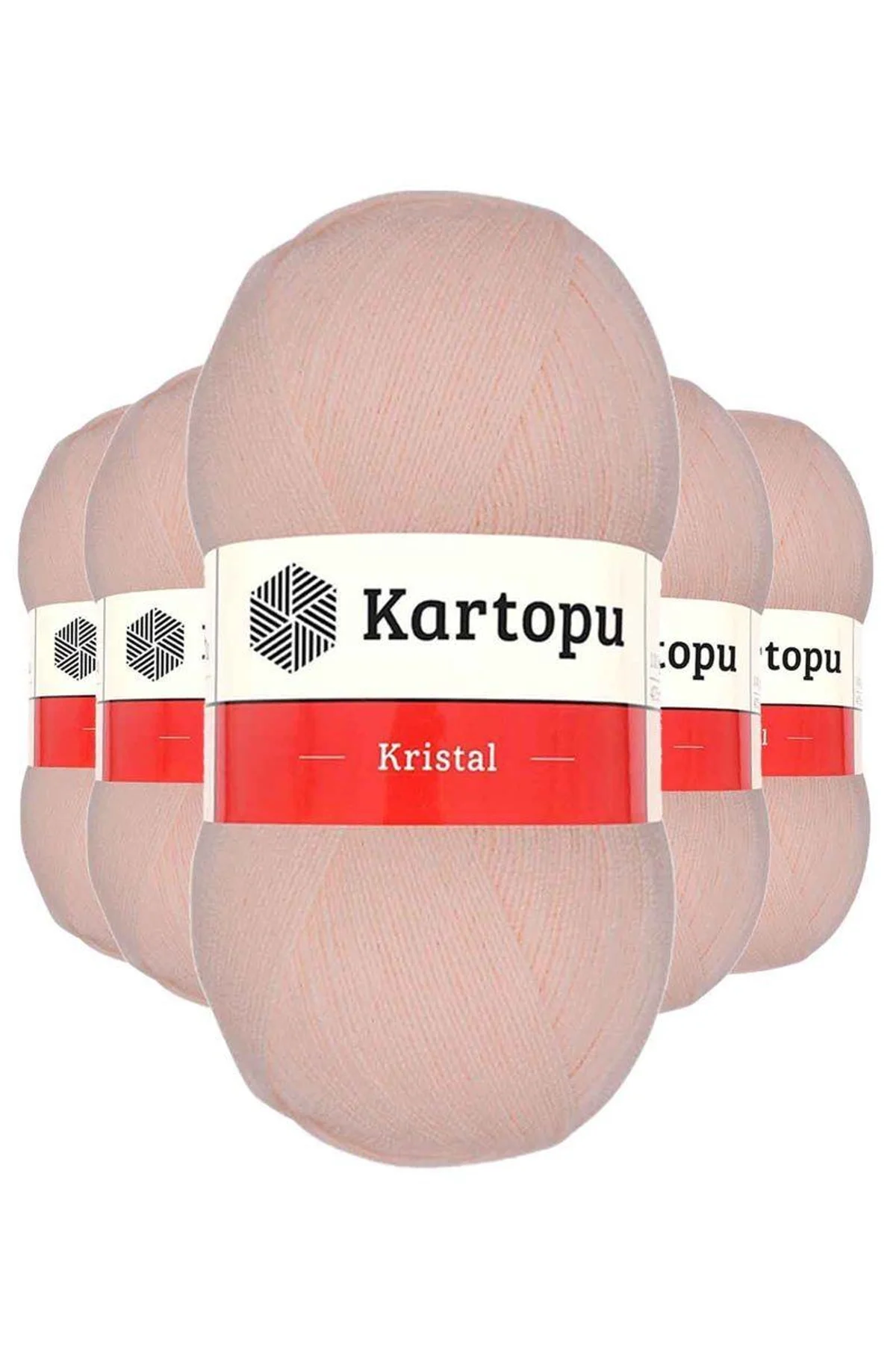5 Adet Kristal Çift Katlı El Örgü Lif İpi Somon K223 - Just Cheap Store Görsel 2