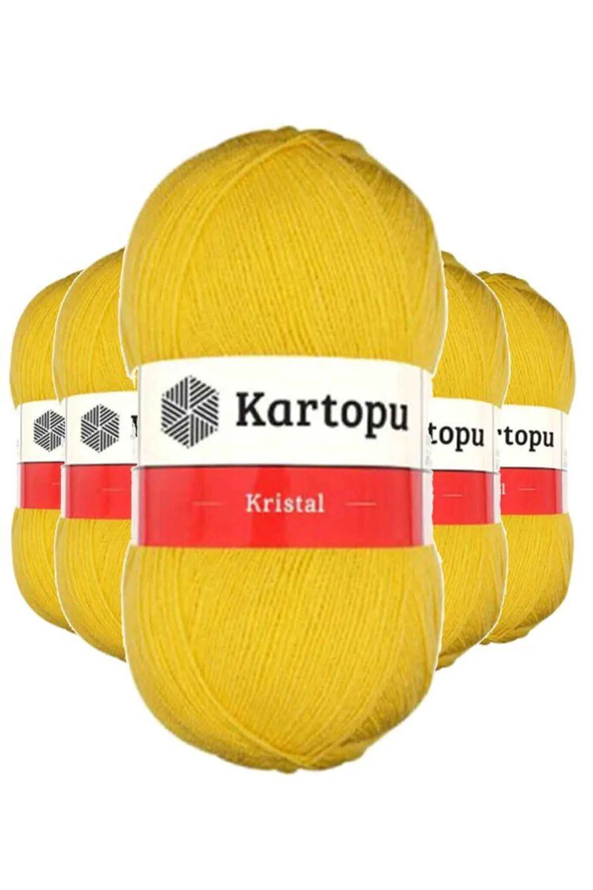 5 Adet Kristal Çift Katlı El Örgü Lif İpi Sarı K301 - Just Cheap Store Görsel 2