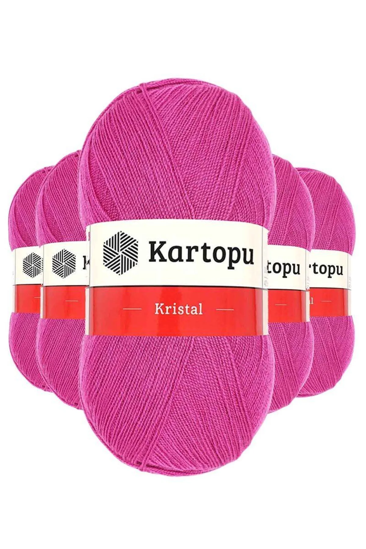 5 Adet Kristal Çift Katlı El Örgü Lif İpi Fuşya K440 - Just Cheap Store Görsel 2