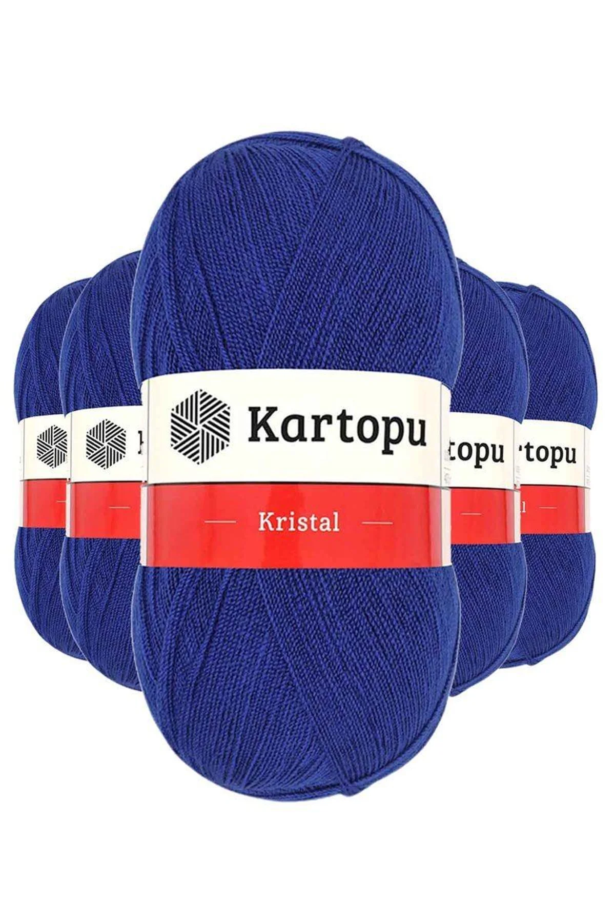 5 Adet Kristal Çift Katlı El Örgü Lif İpi Lacivert K627 - Just Cheap Store Görsel 2