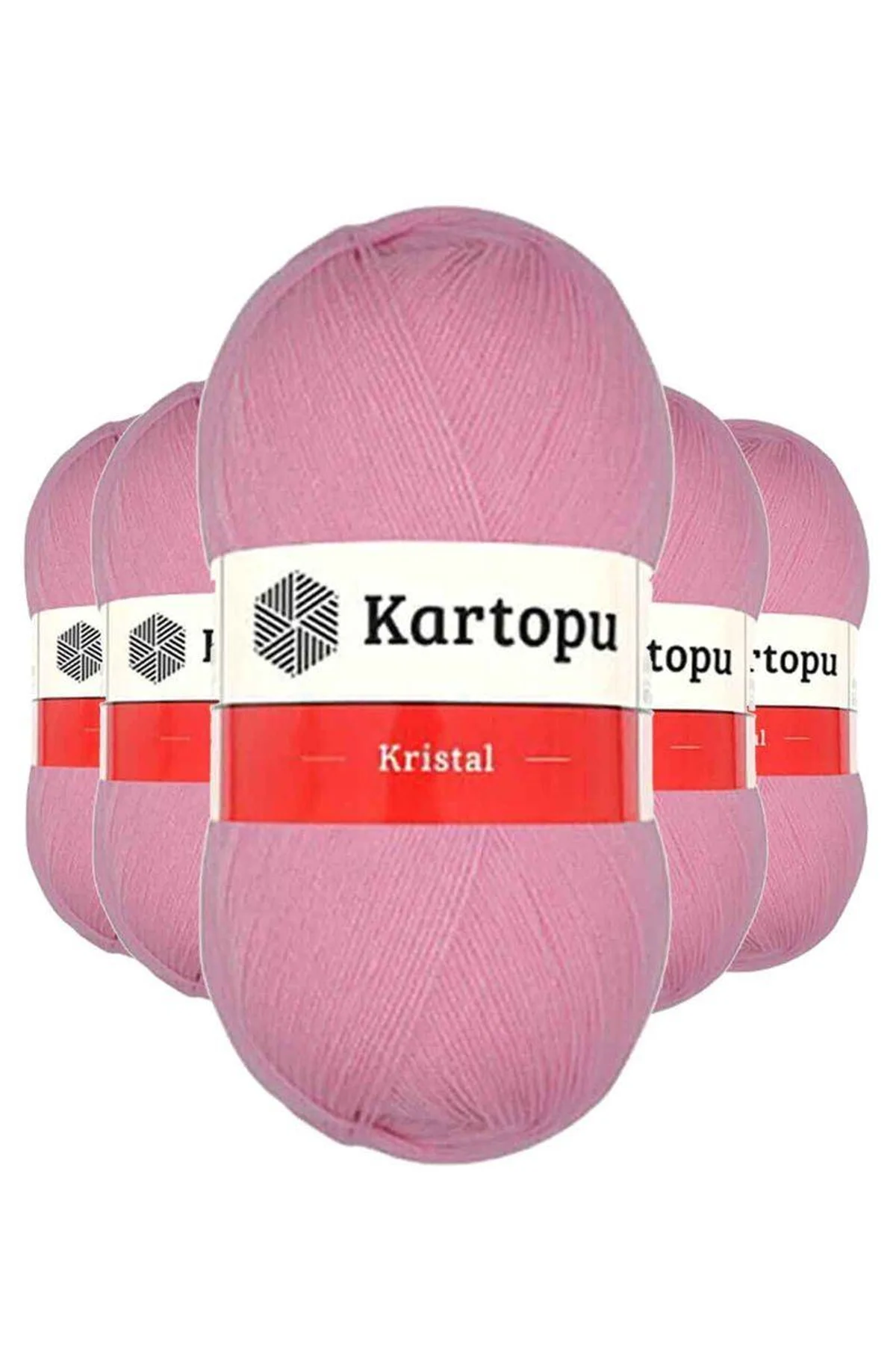 5 Adet Kristal Çift Katlı El Örgü Lif İpi Pembe K774 - Just Cheap Store Görsel 2