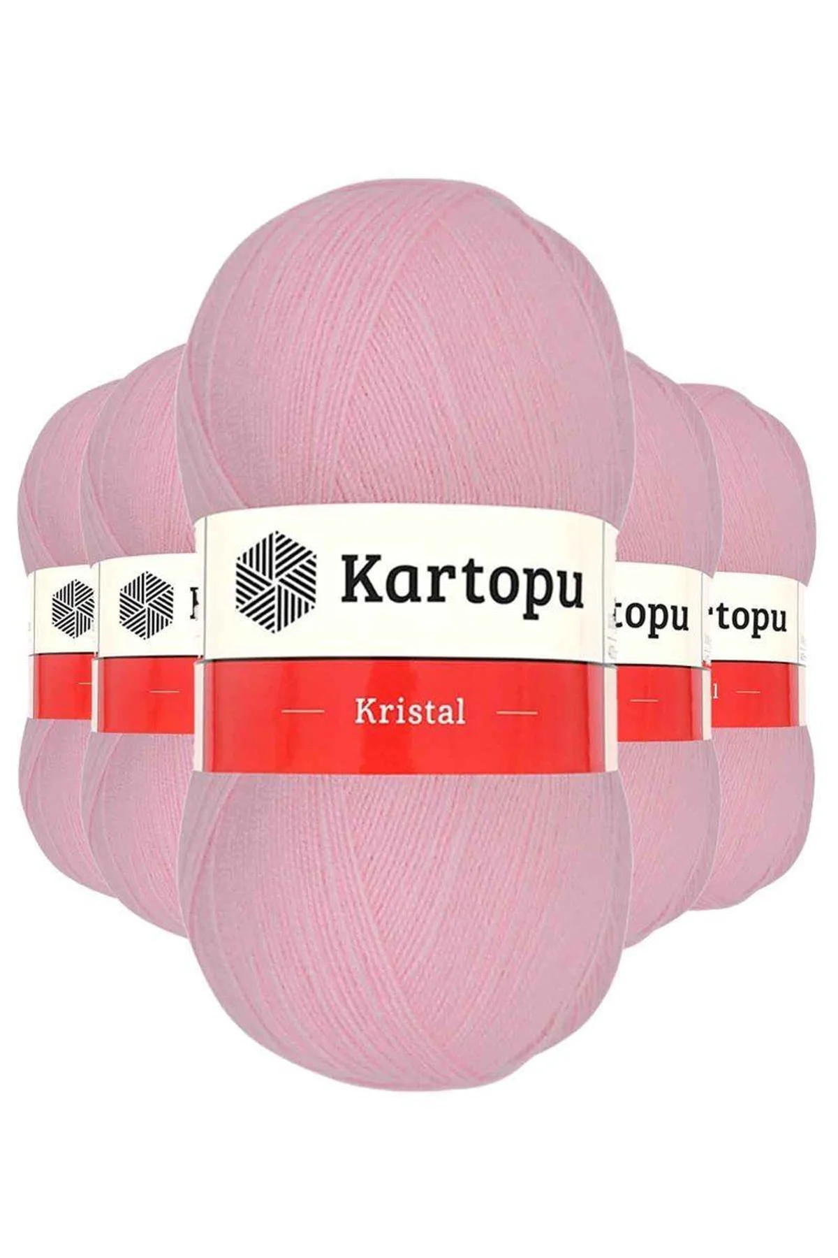 5 Adet Kristal Çift Katlı El Örgü Lif İpi Bebe Pembe K788 - Just Cheap Store Görsel 2