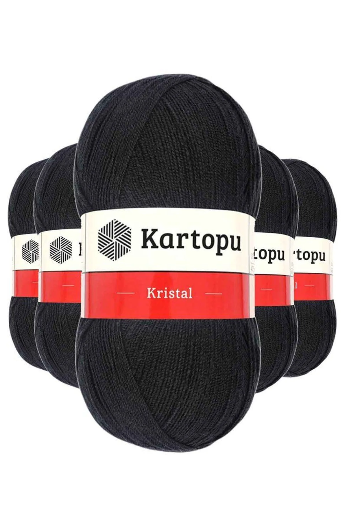 5 Adet Kristal Çift Katlı El Örgü Lif İpi Siyah K940 - Just Cheap Store Görsel 2