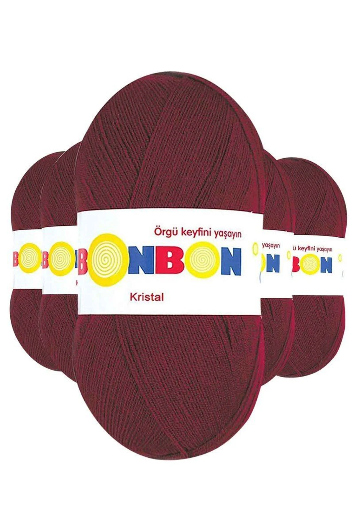 5 Adet Kristal El Örgü Lif İpi Bordo 98220 - Just Cheap Store Görsel 2