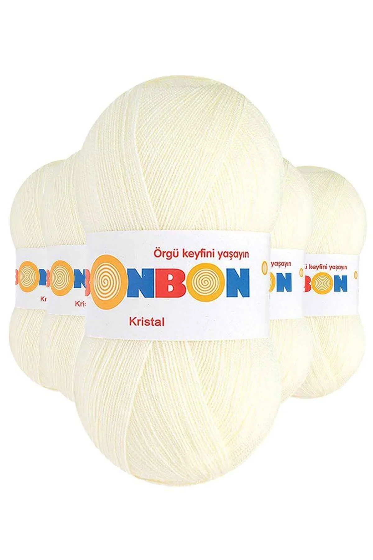 5 Adet Kristal El Örgü Lif İpi Açık Krem 98223 - Just Cheap Store Görsel 2