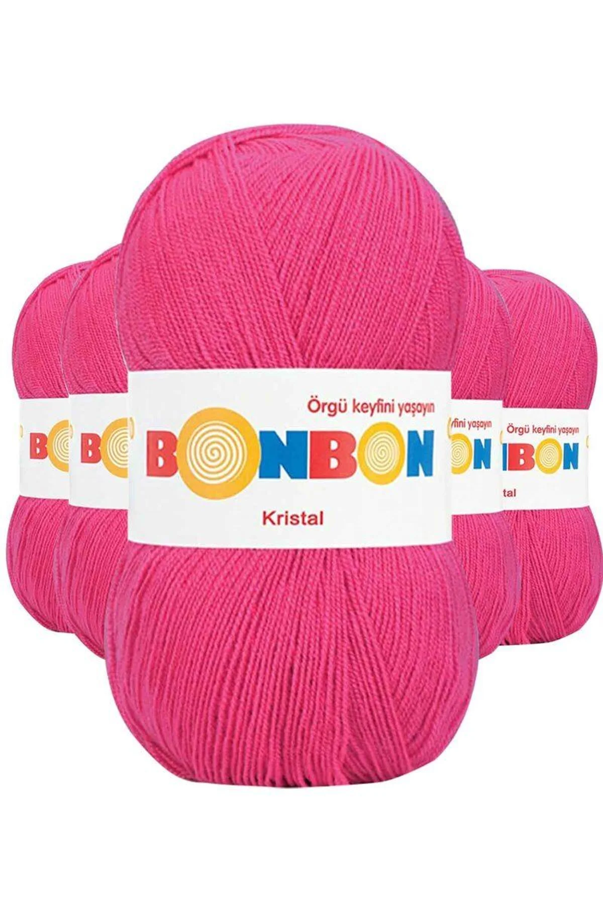 5 Adet Kristal El Örgü Lif İpi Koyu Pembe 98403 - Just Cheap Store Görsel 2