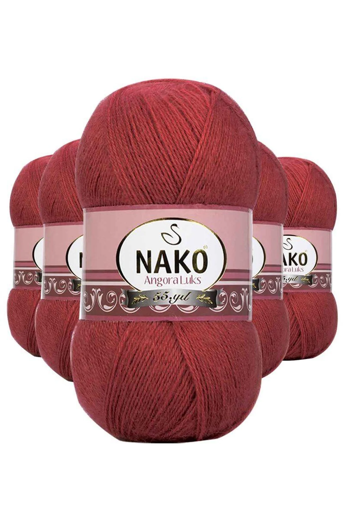 5 Adet Angora Lüks El Örgü İpi Bordo 6679 - Just Cheap Store Görsel 2