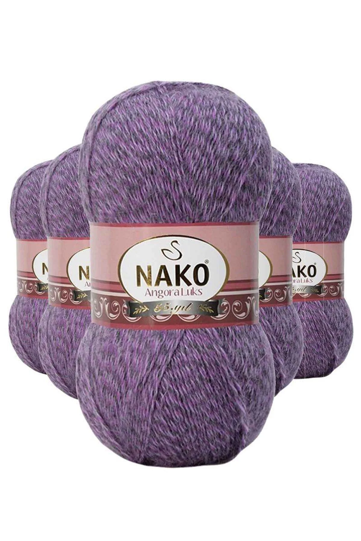 5 Adet Angora Lüks El Örgü İpi Lila Muline 21360 - Just Cheap Store Görsel 2