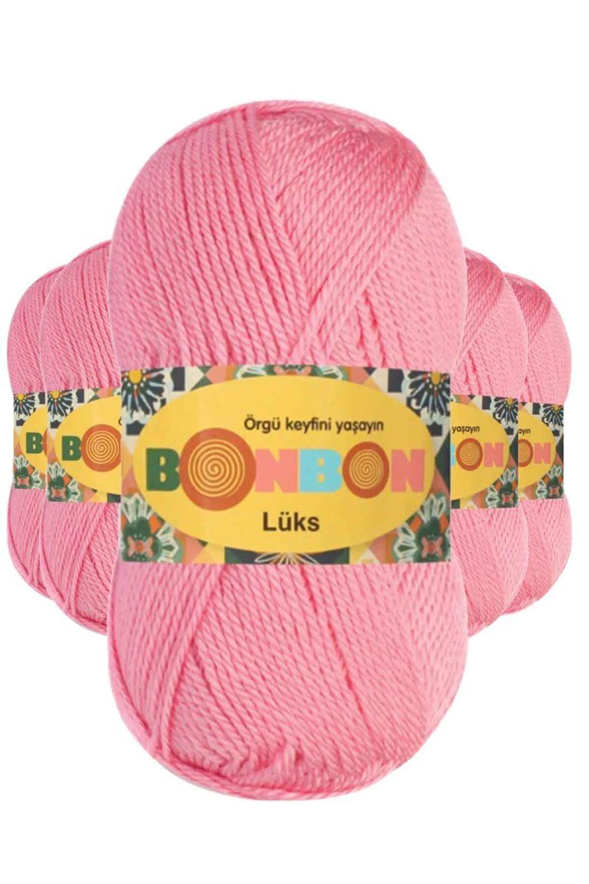 5 Adet Lüks Patik İpi Yünü Koyu Pembe 98298 - Just Cheap Store Görsel 2