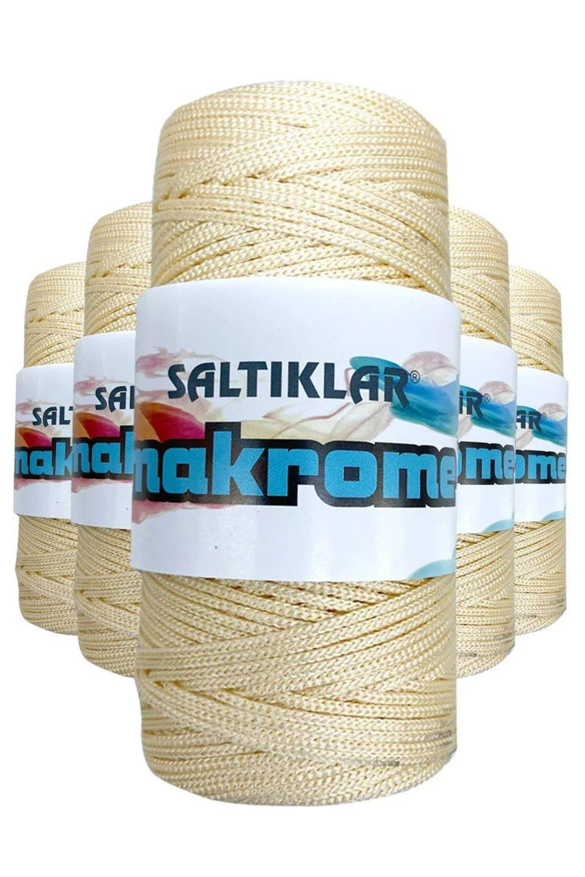 5 Adet Polyester Makrome İpi 270 Krem 100 gr - Just Cheap Store Görsel 2