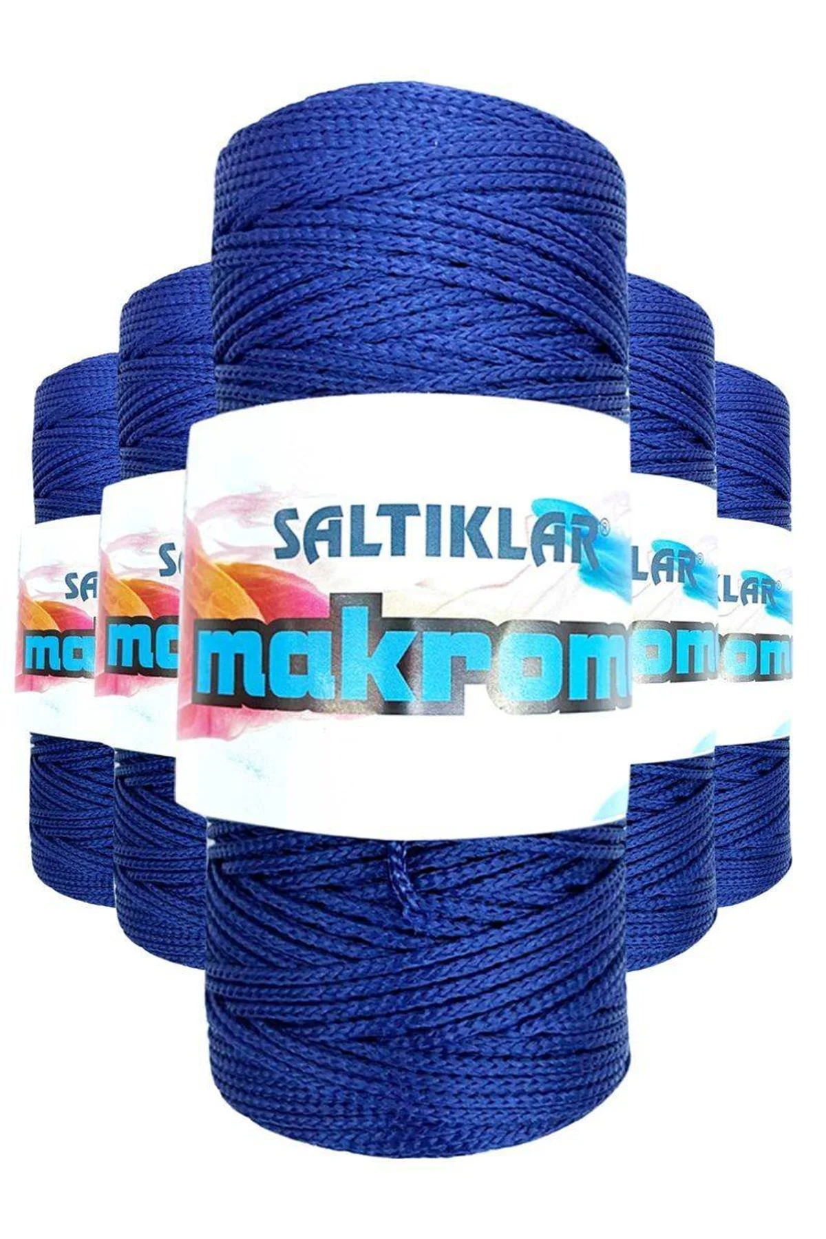 5 Adet Polyester Makrome İpi 370 Lacivert 100 gr - Just Cheap Store Görsel 2
