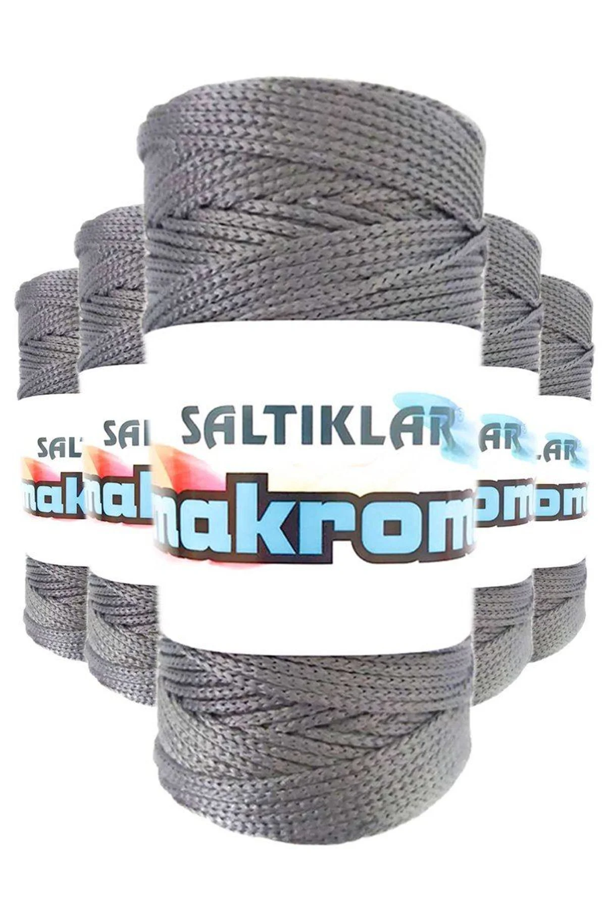 5 Adet Polyester Makrome İpi 423 Gri 100 gr - Just Cheap Store Görsel 2
