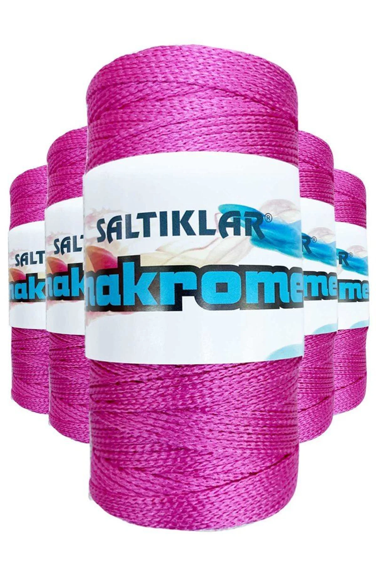 5 Adet Polyester Makrome İpi 1538 Fuşya 100 gr - Just Cheap Store Görsel 2