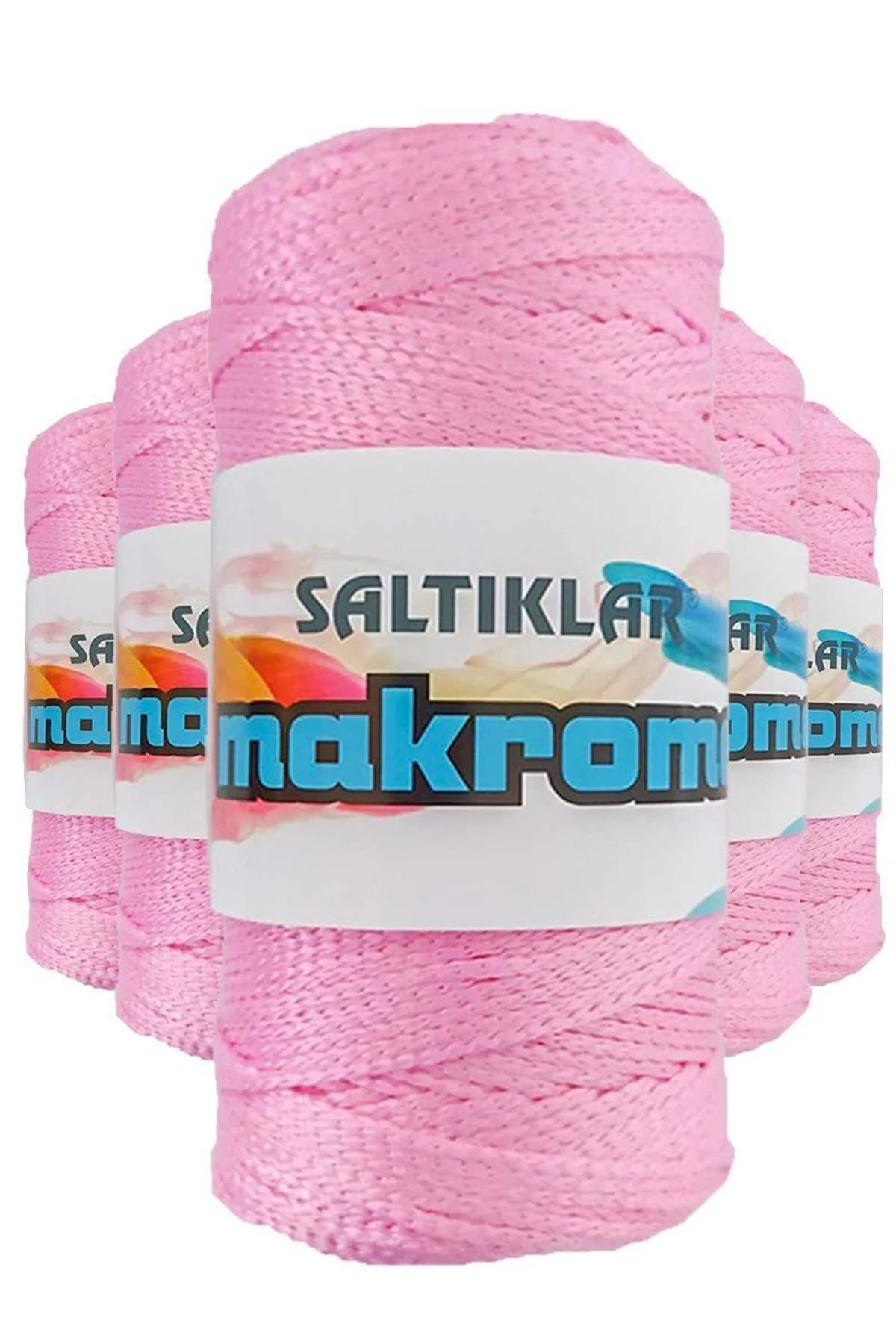 5 Adet Polyester Makrome İpi 1545 Pembe 100 gr - Just Cheap Store Görsel 2