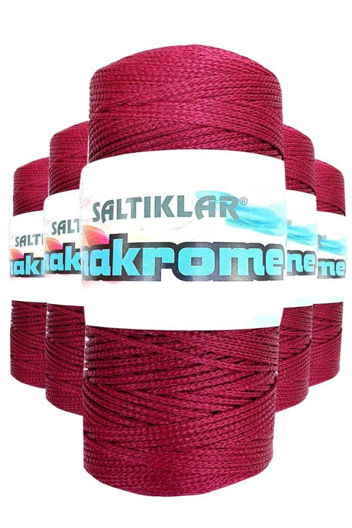 5 Adet Polyester Makrome İpi 1560 Bordo 100 gr - Just Cheap Store Görsel 2