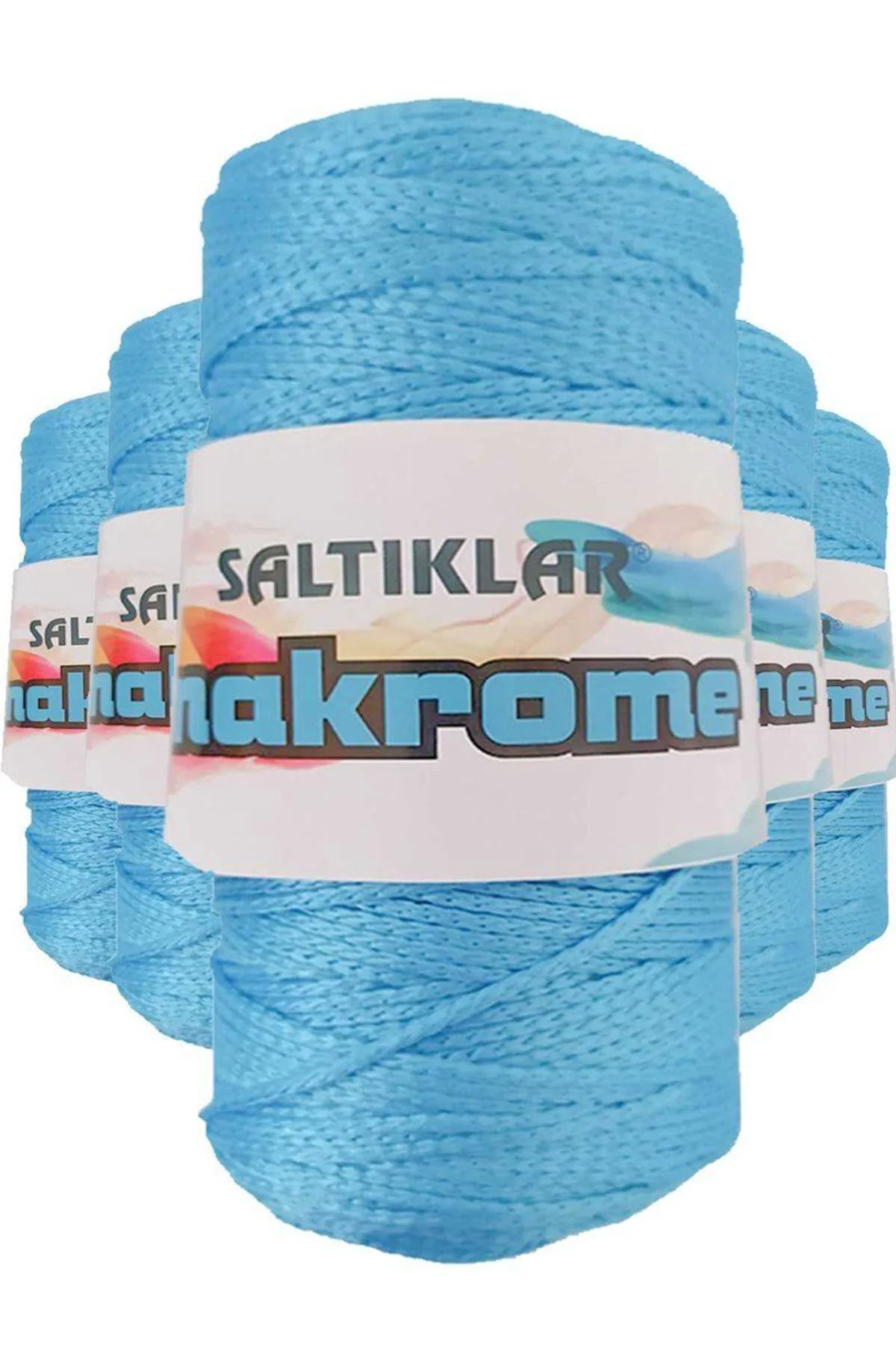 5 Adet Polyester Makrome İpi 3050 Mavi 100 gr - Just Cheap Store Görsel 2