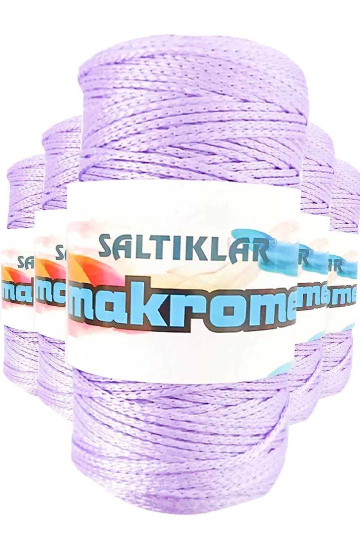 5 Adet Polyester Makrome İpi 3200 Lila 100 gr - Just Cheap Store Görsel 2