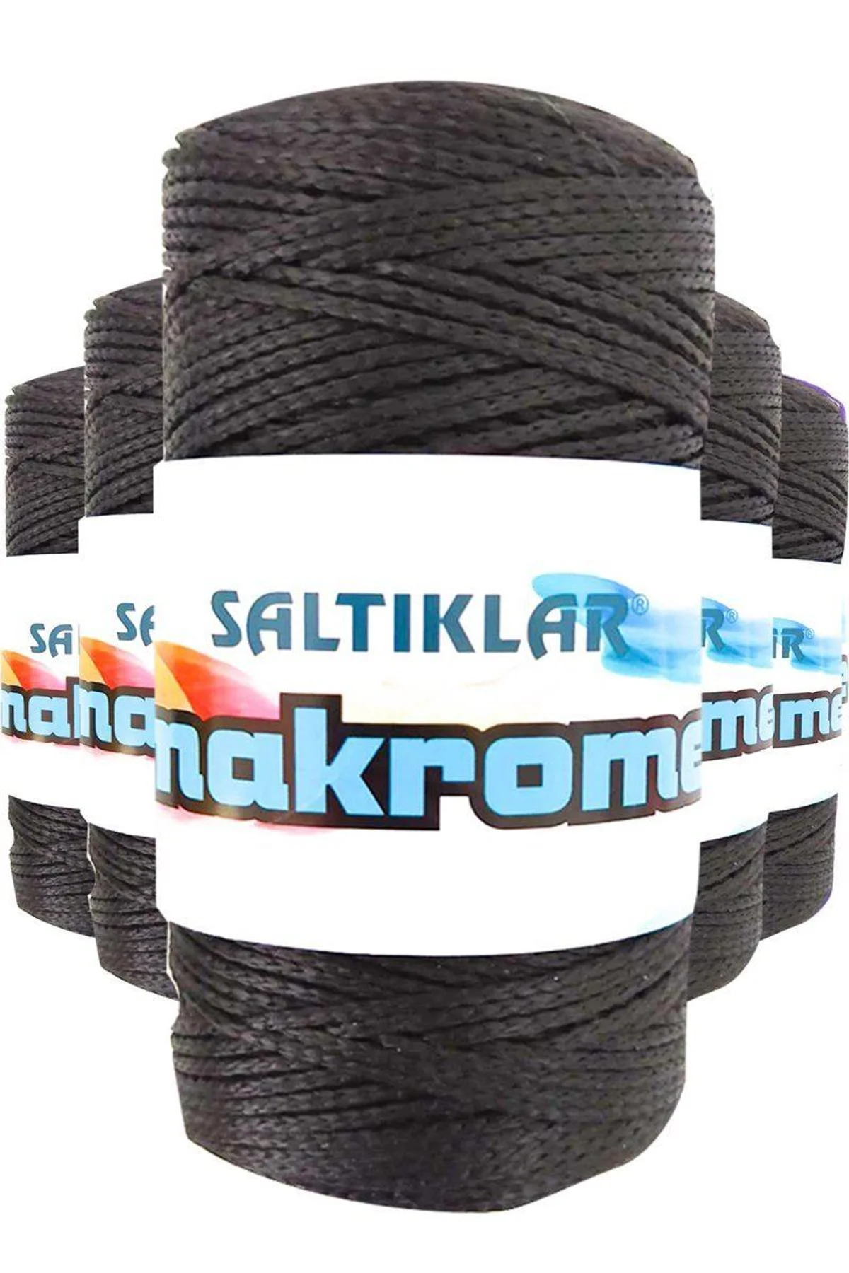5 Adet Polyester Makrome İpi SYH Siyah 100 gr - Just Cheap Store Görsel 2