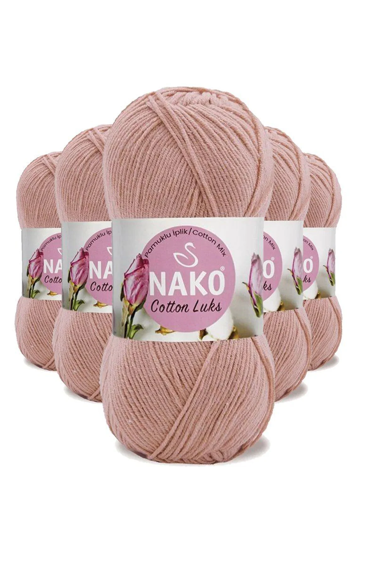 5 Adet Cotton Lüks Yelek Tunik Kazak Bluz Hırka İpi Yünü Pudra 97545 - Just Cheap Store Görsel 3