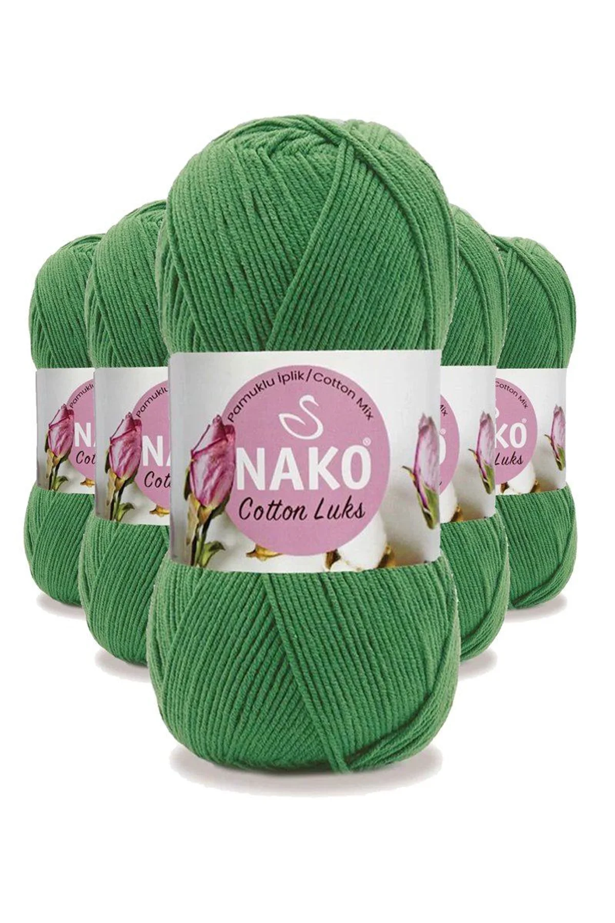 5 Adet Cotton Lüks Yelek Tunik Kazak Bluz Hırka İpi Yünü Yeşil 97576 - Just Cheap Store Görsel 3
