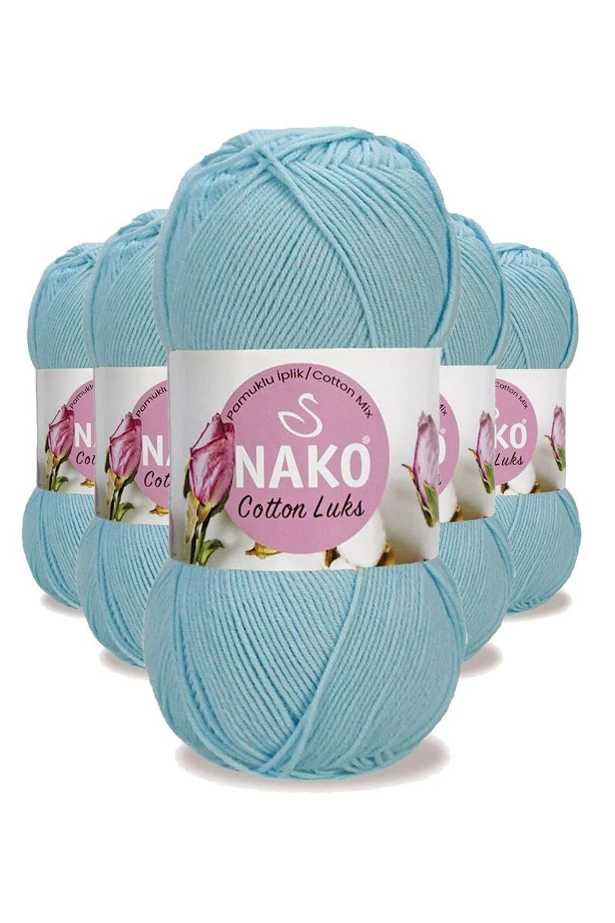 5 Adet Cotton Lüks Yelek Tunik Kazak Bluz Hırka İpi Yünü Buz Mavi 97564 - Just Cheap Store Görsel 3