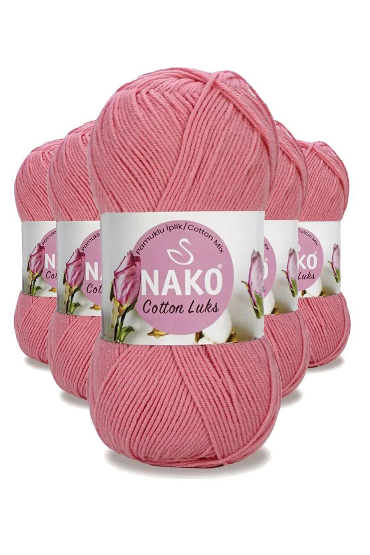 5 Adet Cotton Lüks Yelek Tunik Kazak Bluz Hırka İpi Yünü Gül Pembe 97551 - Just Cheap Store Görsel 3