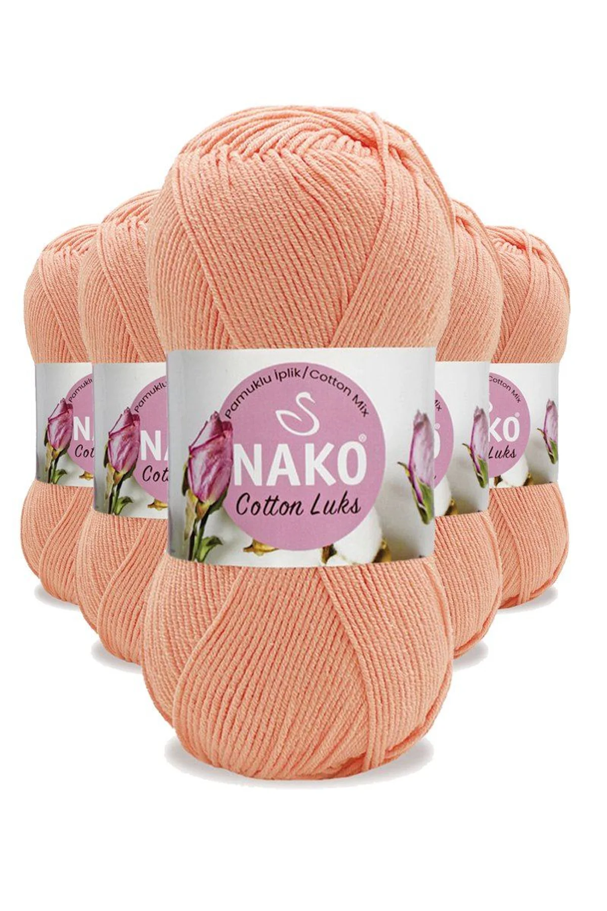 5 Adet Cotton Lüks Yelek Tunik Kazak Bluz Hırka İpi Yünü Somon 97594 - Just Cheap Store Görsel 3