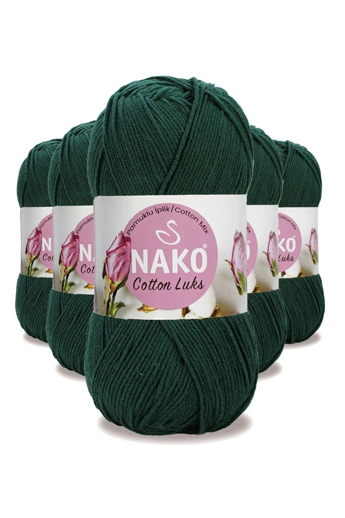 5 Adet Cotton Lüks Yelek Tunik Kazak Bluz Hırka İpi Yünü Koyu Yeşil 97580 - Just Cheap Store Görsel 3