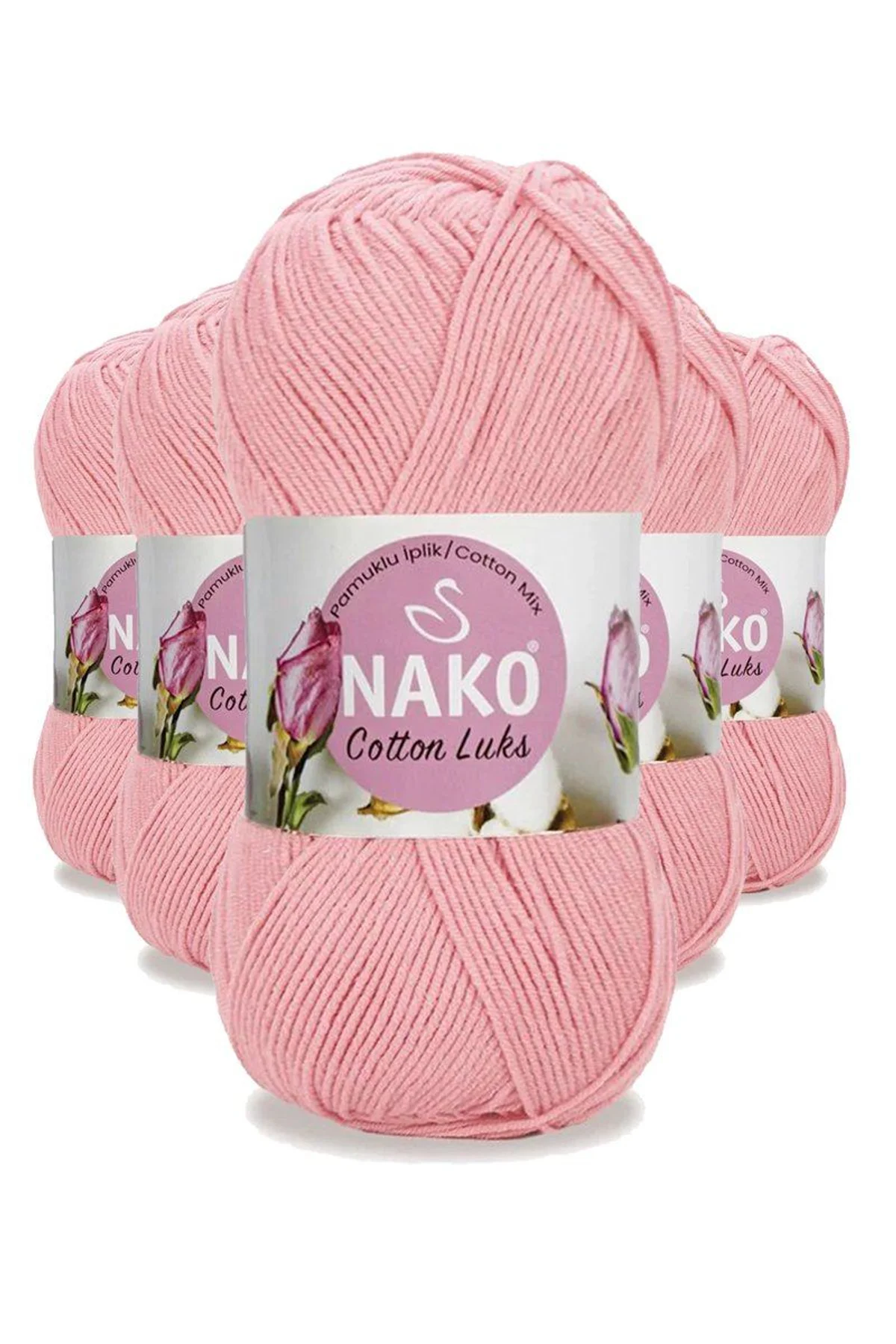 5 Adet Cotton Lüks Yelek Tunik Kazak Bluz Hırka İpi Yünü Açık Pembe 97548 - Just Cheap Store Görsel 3