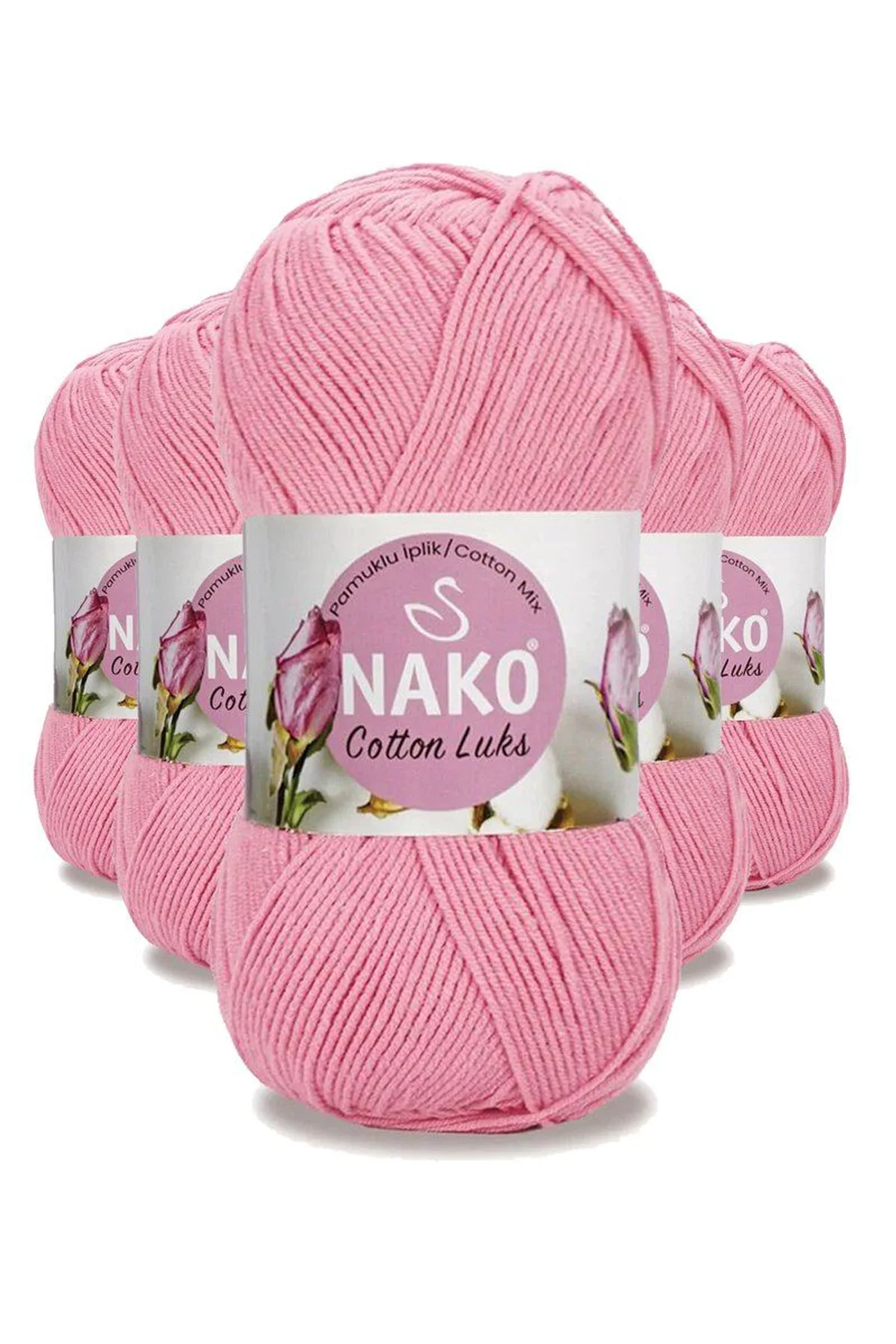 5 Adet Cotton Lüks Yelek Tunik Kazak Bluz Hırka İpi Yünü Pembe 97549 - Just Cheap Store Görsel 3