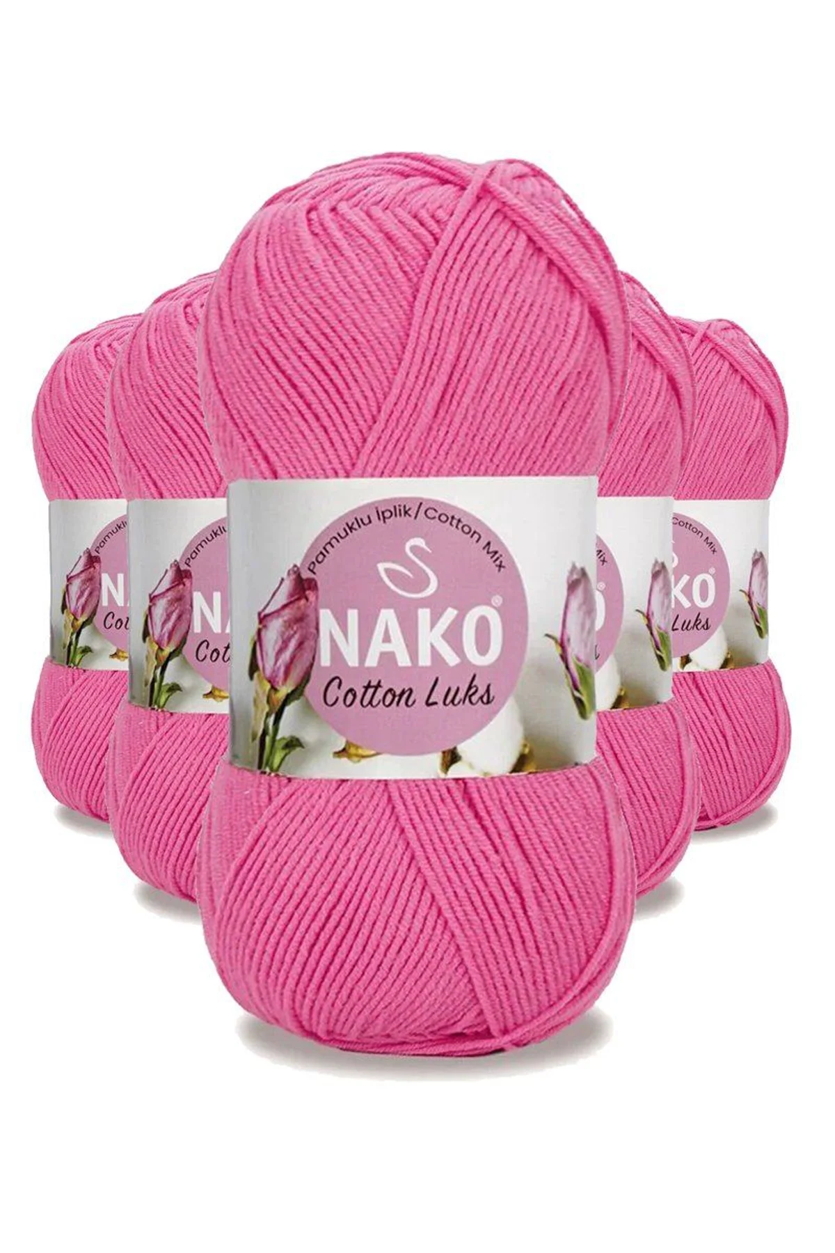 5 Adet Cotton Lüks Yelek Tunik Kazak Bluz Hırka İpi Yünü Koyu Pembe 97550 - Just Cheap Store Görsel 3