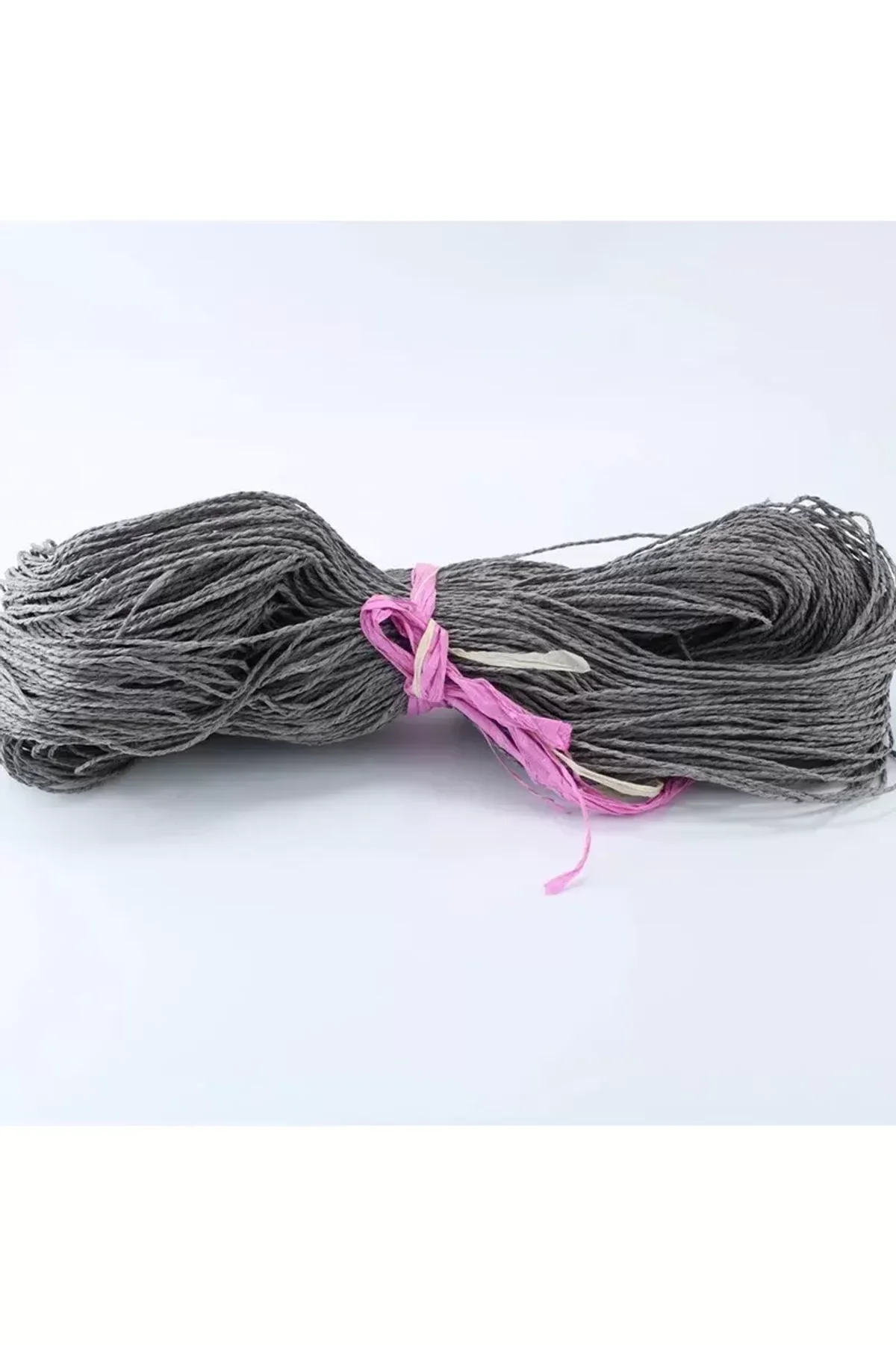 Koyu Gri Renk Çile Kağıt İp Çanta Ipi Supla Ipi No:53 - (550-600 gr)