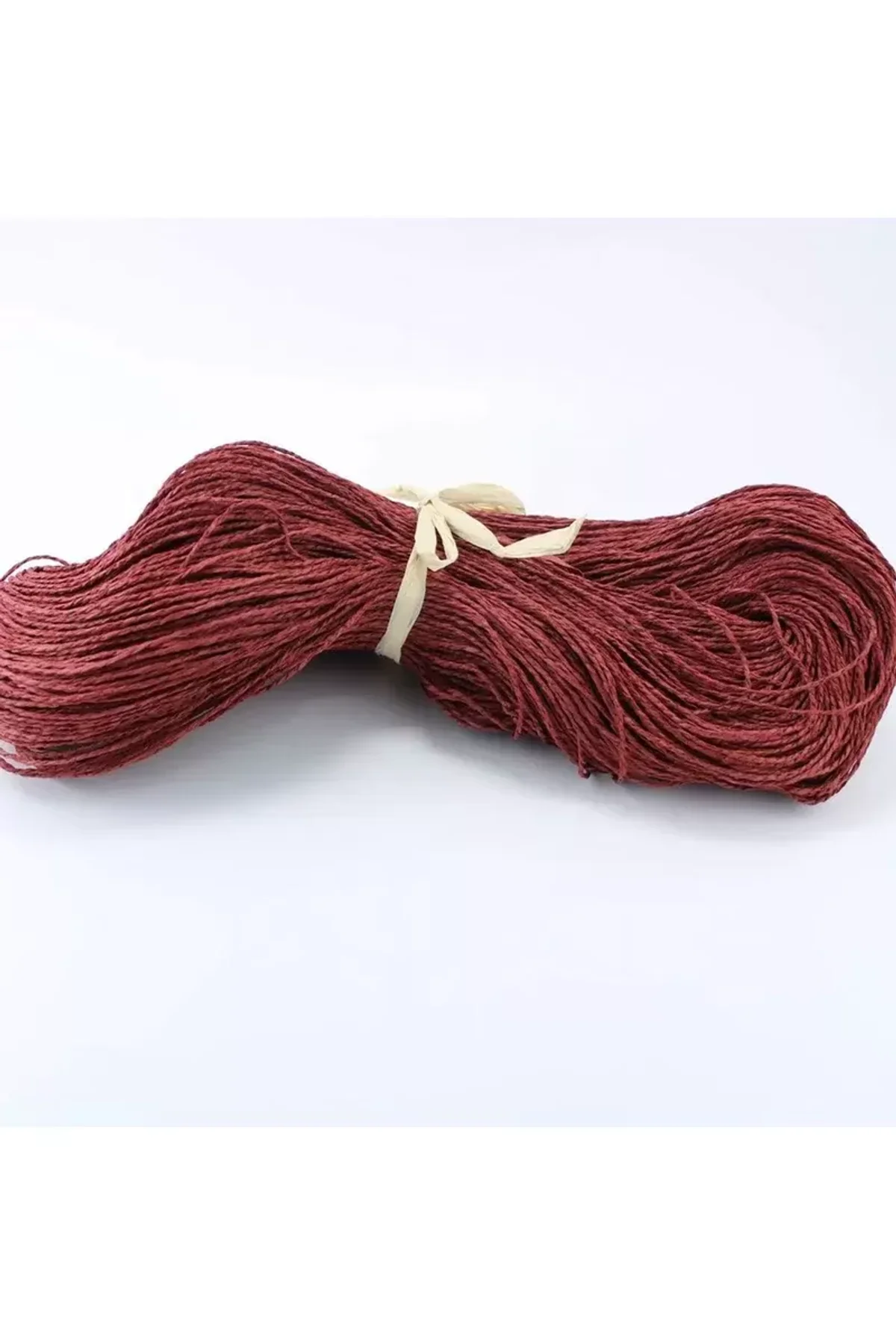 Bordo Renk Çile Kağıt İp Çanta Ipi Supla Ipi No:62 - (550-600 gr)