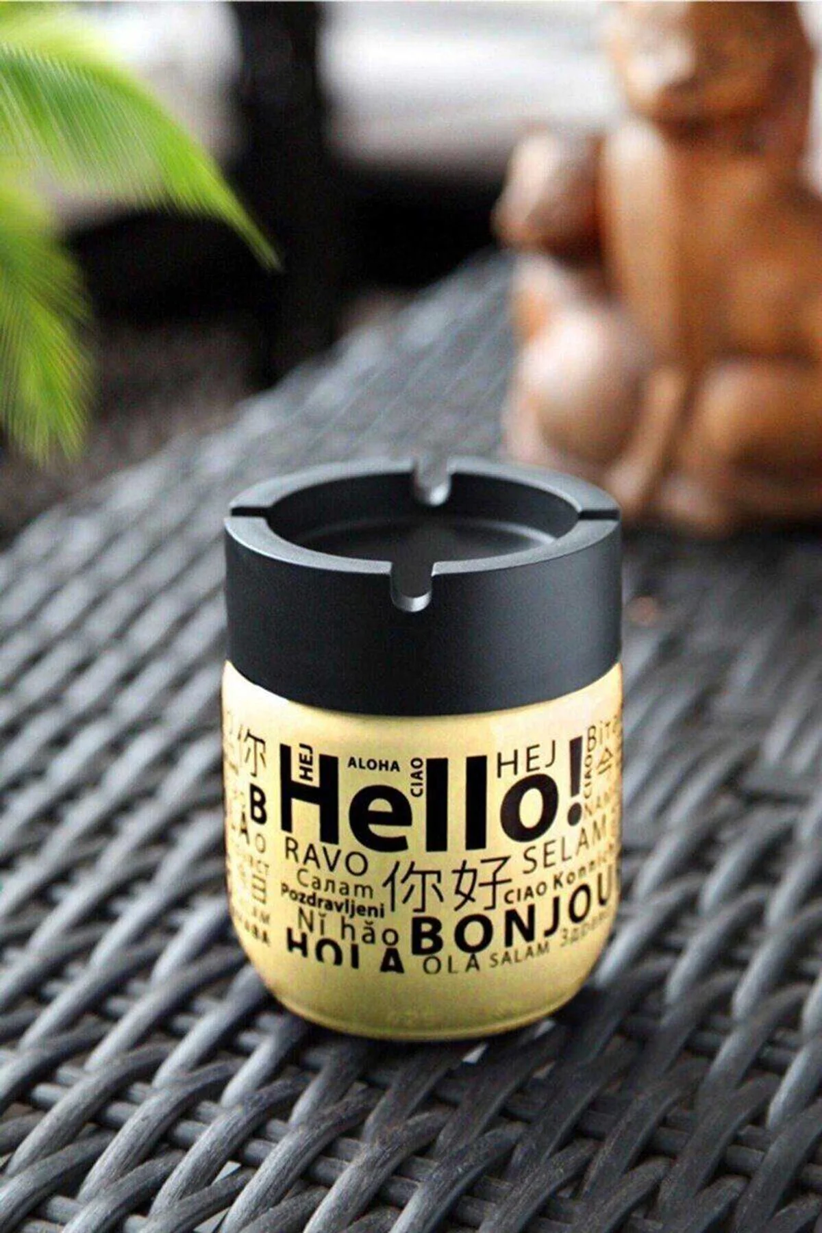 Cam Kokusuz Küllük 425 Cc Hello Desenli Sarı - Just Cheap Store Görsel 2