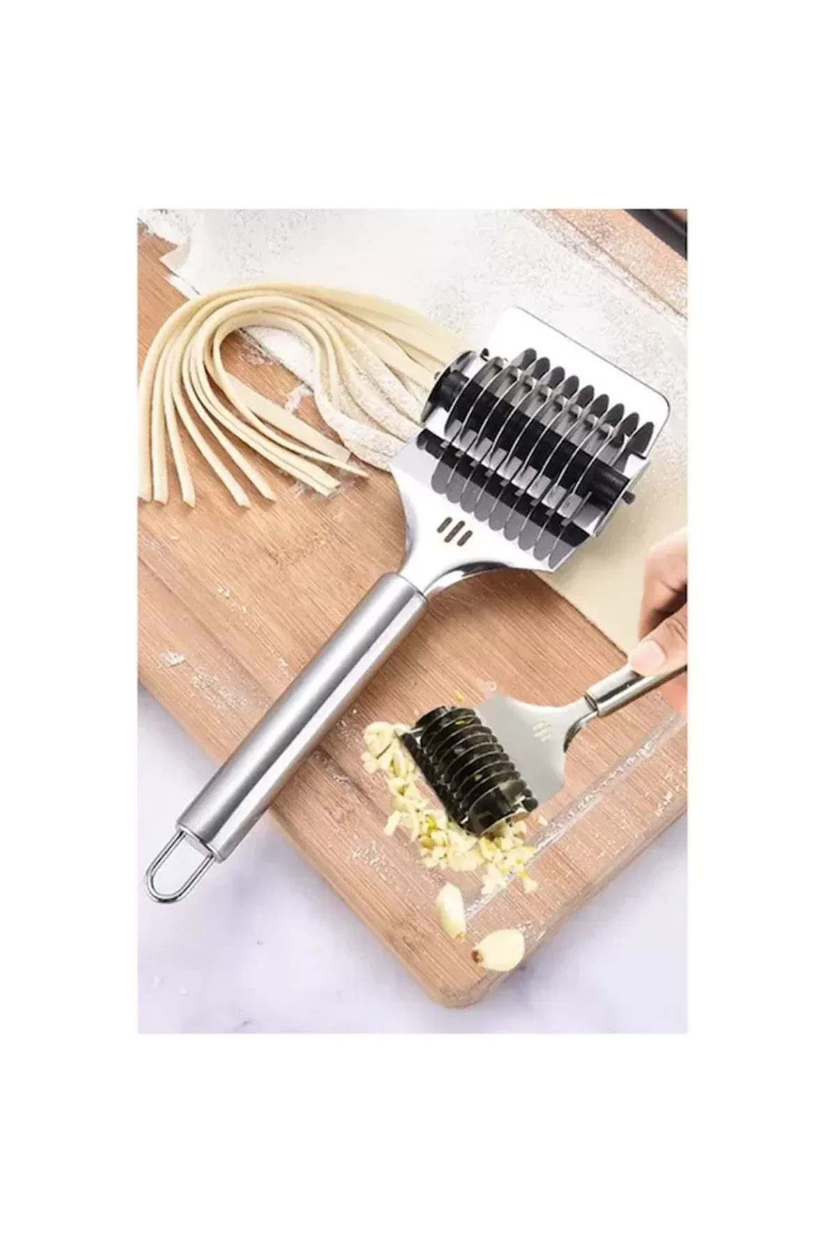 Paslanmaz Çelik Hamur Kesme Aparatı Metal Saplı - Just Cheap Store Görsel 4