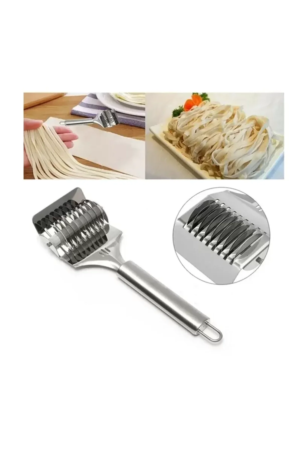 Paslanmaz Çelik Hamur Kesme Aparatı Metal Saplı - Just Cheap Store Görsel 2