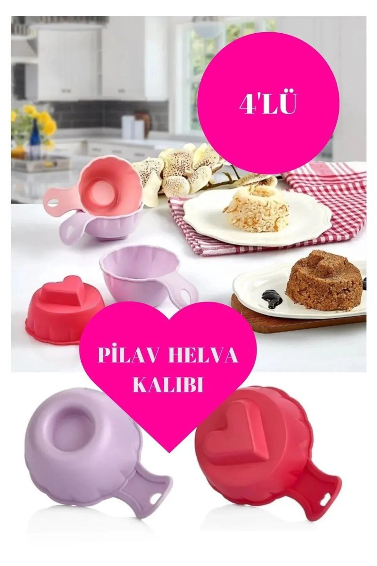 Pratik Pilav Ve Tatlı Kalıbı 4 Adet Pilav Ve Tatlı Şekillendirici - Just Cheap Store Görsel 4