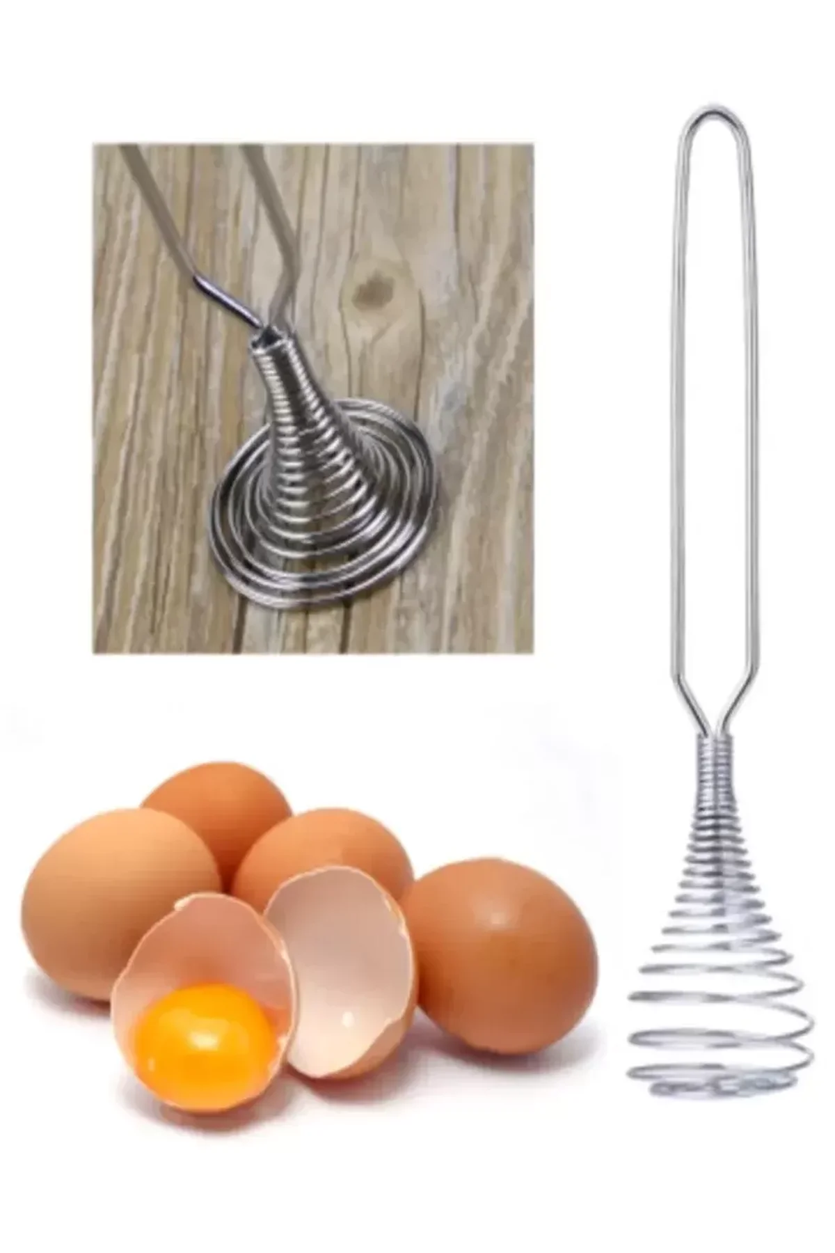 Paslanmaz Metal Mini Yumurta Çırpıcı &amp; Karıştırıcı